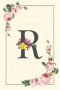 Daily To Do List Notebook R: Simple Floral Initial Monogram Letter R | 100 Daily Lined To Do Checklist Notebook Planner And Task Manager Undated With ... And Notes, Gifts For Boss And Coworker