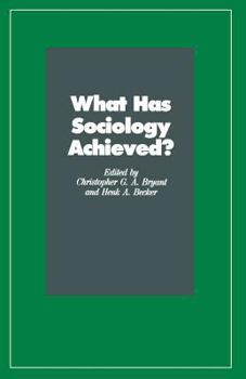 Paperback What Has Sociology Achieved? Book