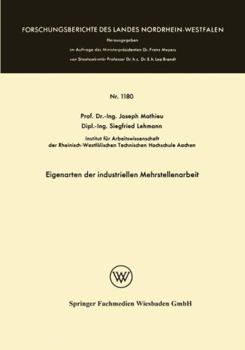 Paperback Eigenarten Der Industriellen Mehrstellenarbeit [German] Book