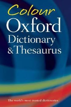 Paperback Colour Oxford Dictionary and Thesaurus Book
