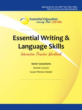 Paperback Essential Writing and Language Skills: Preparation for High School Equivalency Tests Book