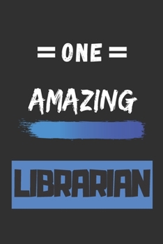 Paperback one amazing librarian: Lined notebook, librarian Appreciation Gifts Book