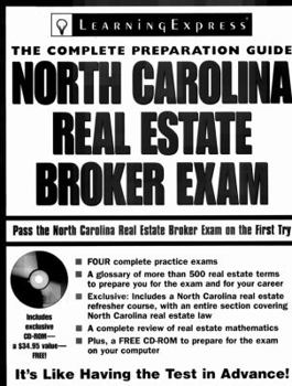 Paperback North Carolina Real Estate Broker Exam [With CDROM] Book