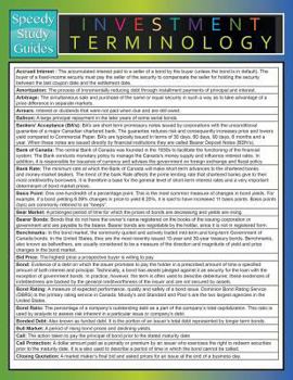 Paperback Investment Terminology (Speedy Study Guides) Book