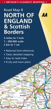 North of England & Scottish Borders Road Map - Book  of the AA Road Map Britain