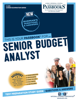 Paperback Senior Budget Analyst (C-2415): Passbooks Study Guide Volume 2415 Book