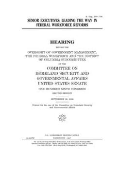 Senior executives: leading the way in federal workforce reforms