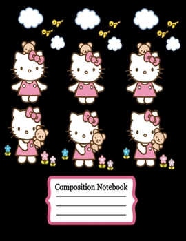 Composition Notebook: hello kitty journal with Wide Ruled Notebook Lined School Journal | 100 Pages | 8.5x11 | Children Kids Girls Teens Women | ... kitty (Wide Ruled School Composition Books)