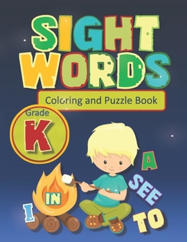 Paperback Sight Words Coloring and Puzzle Book: High Frequency Words (Boys Activity Style) Book
