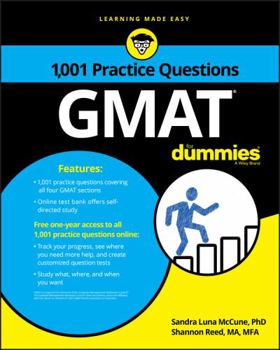 Paperback GMAT: 1,001 Practice Questions for Dummies Book