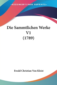 Paperback Die Sammtlichen Werke V1 (1789) Book