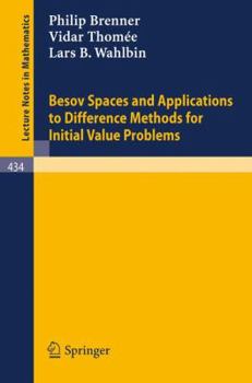 Paperback Besov Spaces and Applications to Difference Methods for Initial Value Problems Book