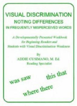 Paperback Visual Discrimination: Noting Differences in Frequently Misperceived Words Book