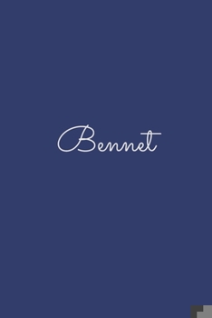 Bennet: notebook with the name on the cover, elegant, discreet, official notebook for notes, dot grid notebook,