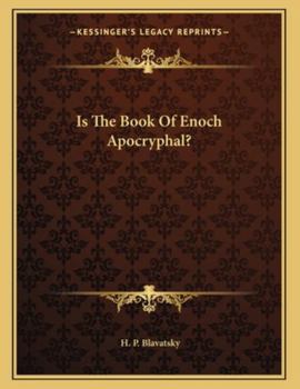 Paperback Is the Book of Enoch Apocryphal? Book