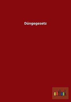 Paperback Düngegesetz [German] Book