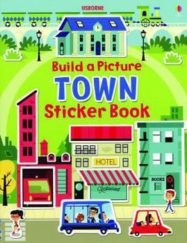 Paperback Build a Picture Sticker Book Towns Book