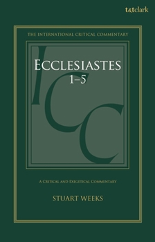 Paperback Ecclesiastes 1-5: A Critical and Exegetical Commentary Book