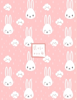 Paperback Notebook: Rabbits and Cloud Kawaii Notebook for Girls and Lined pages, Extra large (8.5 x 11) inches, 110 pages, White paper (No Book