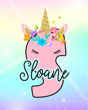 Sloane: Girls Unicorn Journal to Write In | Personalized Journal