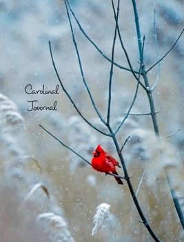 Hardcover Cardinal Journal: Inspirational, Winter Season, Cardinal Bird Notebook, Journal Book