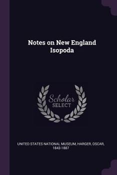 Paperback Notes on New England Isopoda Book