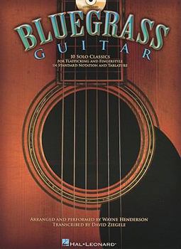 Paperback Bluegrass Guitar: 10 Solo Classics [With CD (Audio)] Book
