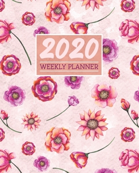 2020 Weekly Planner: Daily & Weekly 8x10 Organizer with Calendar Views and Inspirational Quotes | 2-Page Weekly Spreads | Watercolor Floral Theme - Tulips & Peonies
