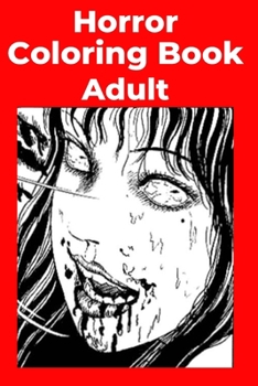 Paperback Horror Coloring Book Adult [Large Print] Book