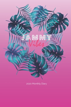 2020 Monthly Diary; Jammy Vibes: Pink, Tropical, Palm leaves; UK Month to View Appointment / Schedule Planner (Agendas, Calendars and Personal Organisers)