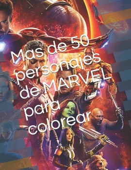 Paperback Mas de 50 personajes de MARVEL para colorear [Spanish] Book