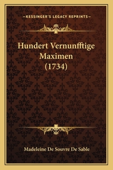 Paperback Hundert Vernunfftige Maximen (1734) [German] Book