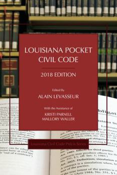 Paperback Louisiana Pocket Civil Code, 2018 Edition Book