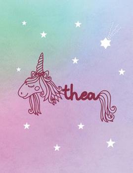 Paperback Thea: Unicorn Name Notebook Book