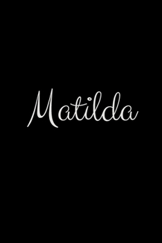 Matilda: notebook with the name on the cover, elegant, discreet, official notebook for notes