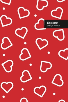 Paperback Explore Lifestyle Journal, Wide Ruled Write-in Dotted Lines, (A5) 6 x 9 Inch, Notebook, 288 pages (144 shts) (Red) Book