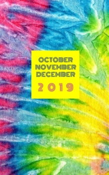 October, November, December 2019: 5" x 8" 126 page End of the Year Organization Dated Day Planner and Monthly Agenda 2019 Calendar With Year At A ... Lists, Journaling or Sketching in Navy Floral