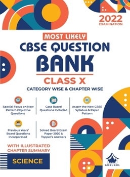 Paperback Most Likely Question Bank - Science: CBSE Class 10 for 2022 Examination Book