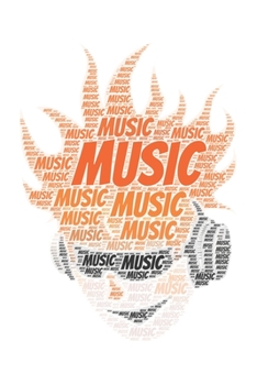 Music: Notebook, Journal | Lined Paper | 120 Pages DIN A5 (6 x 9") | Notes, Drawings, Planer, Diary, Organization | Word Cloud Present