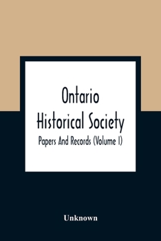 Ontario Historical Society; Papers And Records