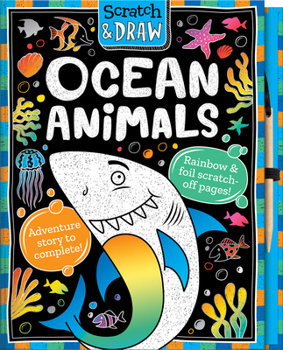 Hardcover Scratch and Draw Ocean Animals Book