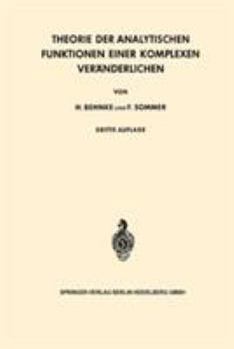 Paperback Theorie Der Analytischen Funktionen Einer Komplexen Veränderlichen [German] Book