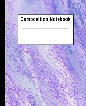 Paperback Composition Notebook: Blue & Purple Pastels Book