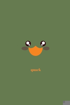 Paperback Quack: Minimal Design Duck Animal Journal Notebook Diary 6" x 9" 120 lined pages Book