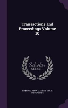 Hardcover Transactions and Proceedings Volume 10 Book
