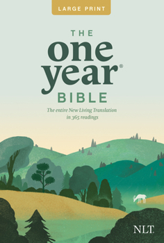 Paperback One Year Premium Slimline Bible-NLT-Large Print 10th Anniversary [Large Print] Book