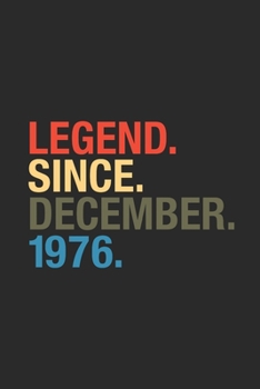Legend Since December 1976: Blank Lined Notebook / Journal (6 X 9) –  43rd Birthday Gift Idea for Women And Men