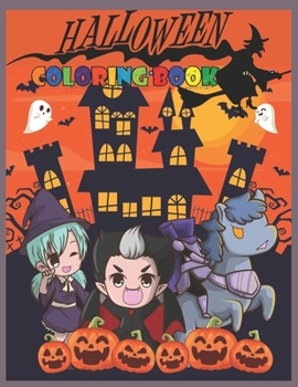 Paperback Halloween: coloring book for kids ages 3-9 Book