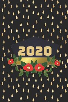 Paperback 2020: Planer Terminplaner Monatsplaner und Wochenplaner Terminkalender 2020 Schwarzer und Gelber Regentropfen Blumen [German] Book
