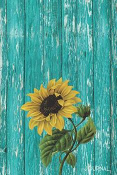 Paperback Journal: Rustic Sunflower Blank Lined Notebook Decorated Interior Book